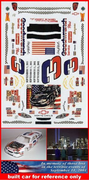 CD_627 #8 Dale Earnhardt Sr    1:64 scale decals 