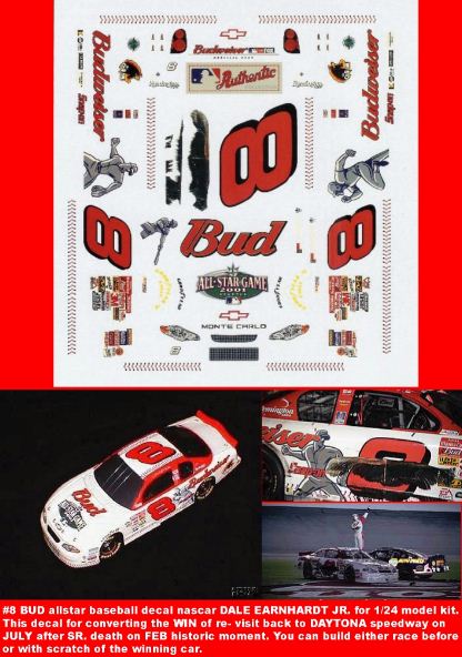 CD_470 #8 Dale Earnhardt Sr 1:24 Scale DECALS 